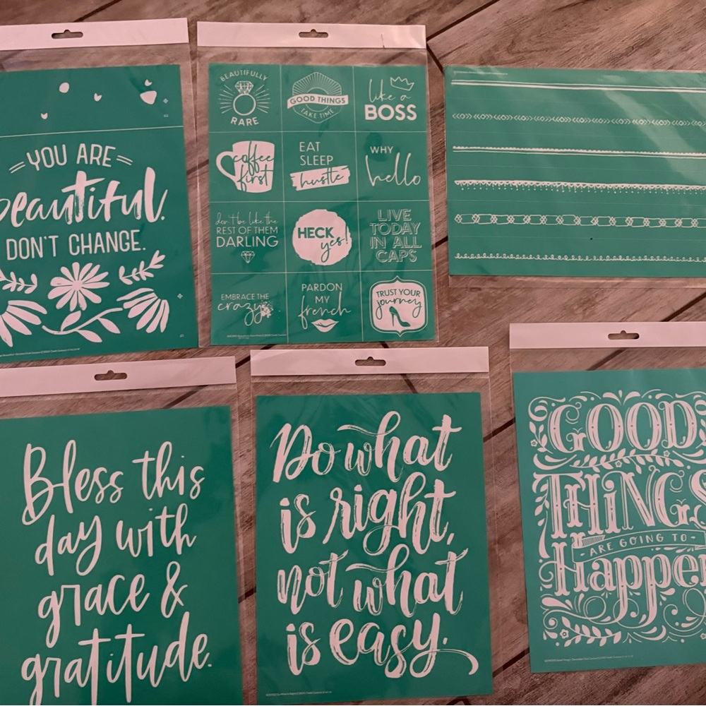 Inspirational Quote Wall Decals in Teal